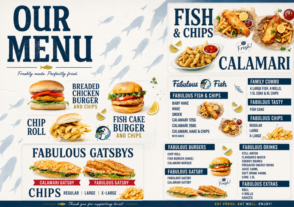 Fabulous Fish Menu